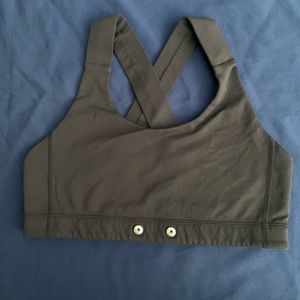 Lululemon Black Criss Cross Back Sport Tank Or Sports Bra Size 10.